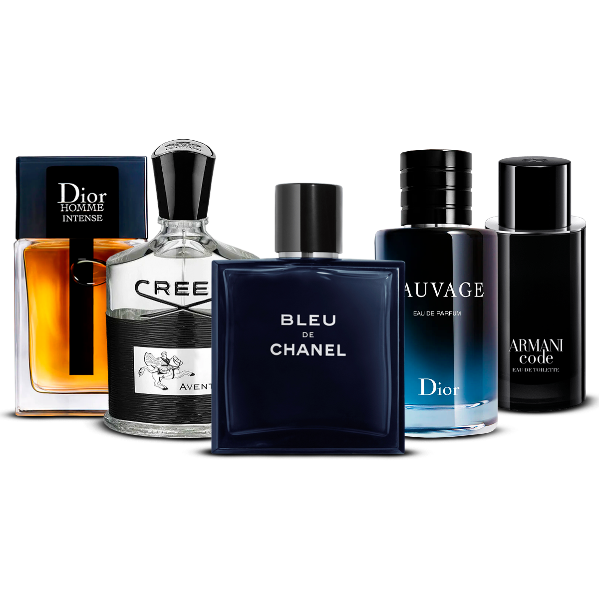 5 Men’s Fragrances – Dior Homme Intense, Creed Aventus, Bleu de Chanel, Sauvage & Armani Code [100 ml Each]  Dior Homme Inten
