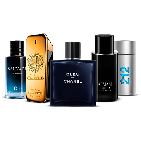 5 Men’s Fragrances – Sauvage, 1 Million, Bleu de Chanel, Armani Code & 212 Men [100 ml Each]