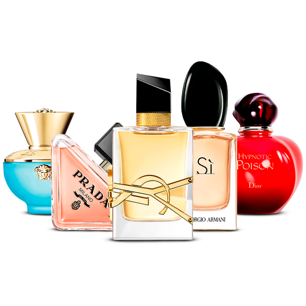 5 Women’s Fragrances – Versace Dylan Turquoise, Prada Paradoxe, Yves Saint Laurent Libre, Giorgio Armani Sì & Dior Hypnotic Poison [100 ml Each]