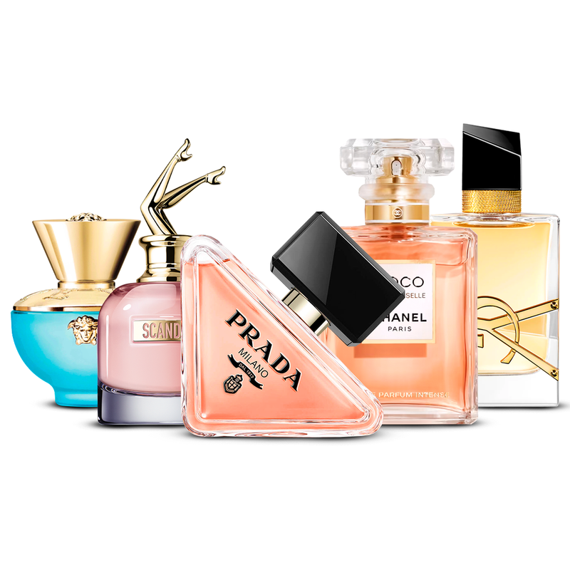 5 Women’s Fragrances – Versace Dylan Turquoise, Scandal, Prada Paradoxe, Coco Mademoiselle & Yves Saint Laurent Libre [100 ml Each]