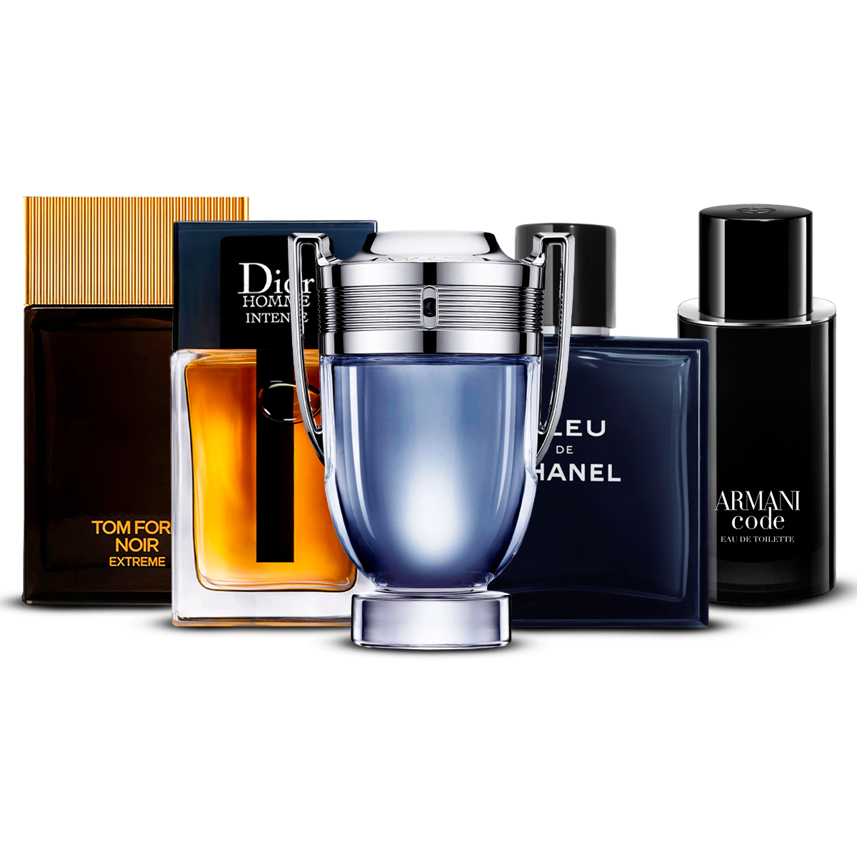 5 Men’s Fragrances – Tom Ford Noir Extrême, Dior Homme Intense, Invictus, Bleu de Chanel & Armani Code [100 ml Each]