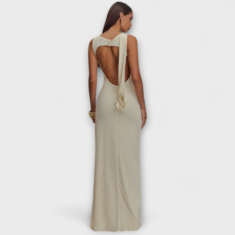 Rieke – Stilvolles Maxikleid mit hohem Schlitz
