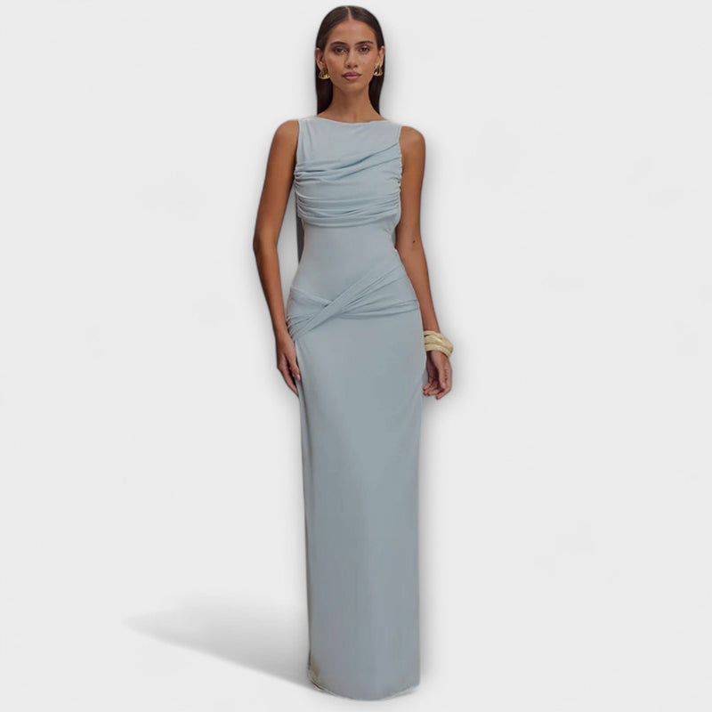 Rieke – Stilvolles Maxikleid mit hohem Schlitz