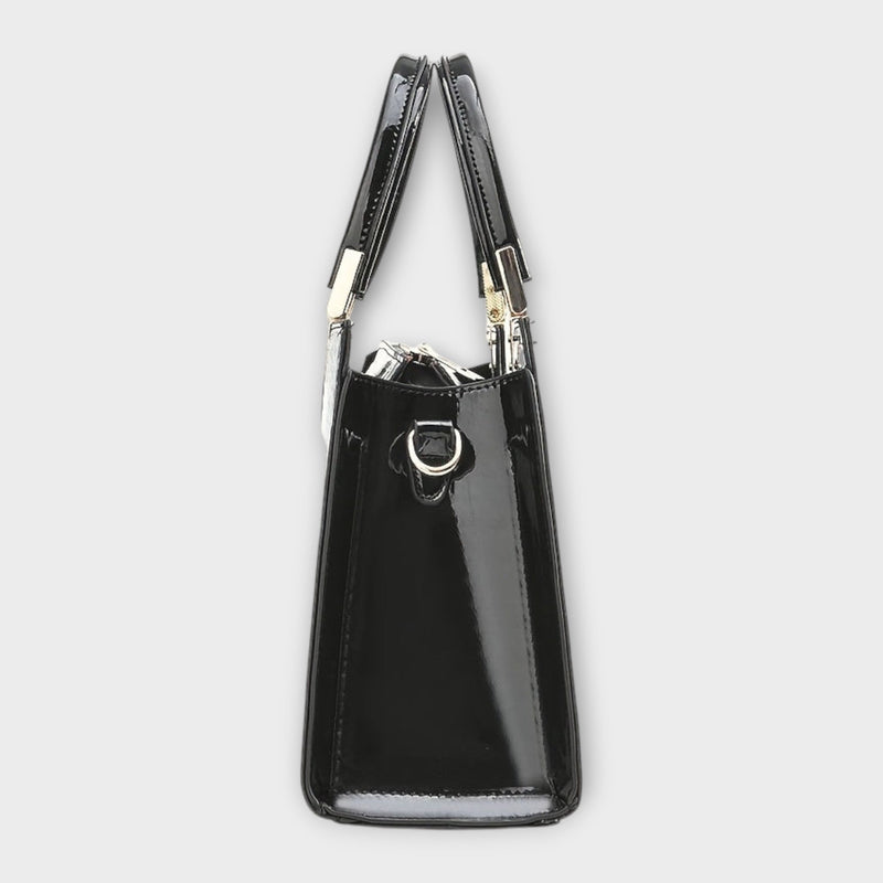 Aurellia – Glänzende Handtasche mit Krokodilmuster